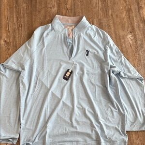 johnnie-O Blue Long Sleeve Tee Casual Comfort